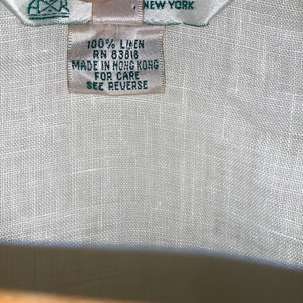 Vintage 80’s/90’s Austin Reed Cream Linen Button Down Shirt View 5